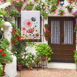 DEAYOU 36 Pack Sublimation Blank Garden Flags, DIY White Lawn Flags Polyester Banners for Outdoor, Courtyard, Party, Home, School, 12" x 18" DEAYOU