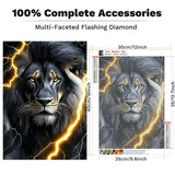 ZENDIYO Lion Diamond Painting Kits for Adults, 5D Diamond Art Kits for Adults Beginners, DIY Full Drill Diamonds Dots Gem Art Painting and Crafts for Home Wall Decor 12x16inch ZENDIYO