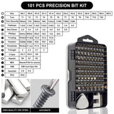 STREBITO Precision Screwdriver Set 124-Piece Electronics Tool Kit with 101 Bits Magnetic Screwdriver Set for Computer, Laptop, Cell Phone, PC, MacBook, iPhone, Nintendo Switch, PS4, PS5, Xbox Repair STREBITO