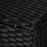 Outsunny 20" Patio Wicker Ottoman, Multipurpose Outdoor PE Rattan Footrest, Additional Seating, Side Table with Soft Cushion, Black, Cream White Outsunny