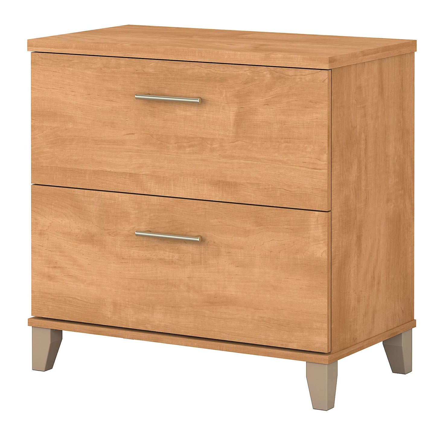 Bush Furniture Somerset 2 Drawer Lateral File Cabinet | Letter, Legal, and A4-Size Document Storage for Home Office, 30W x 17D x 29H, Maple Cross - WoodArtSupply