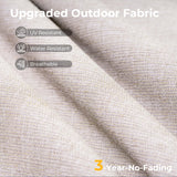 HOOOWOOO Patio Outdoor Sectional Furniture Sofa Set,7 Piece U Shaped Corner Wicker Rattan Couch Set,Rustic 6 Persons Summer Patio Conversation Set for Outside Porch Deck Garden(Beige Tan) HOOOWOOO