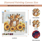 Auremi Giraffe Diamond Art Painting Kits for Adults 5D Sunflower Diamond Art Kit for Beginners, DIY Paint with Round Full Drill Animal Diamonds Paintings Animal Gem Art for Home 12X12 Inch Auremi