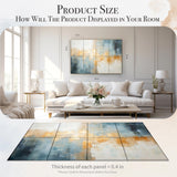 Soon Global 8-Pack Acoustical Wall Panels, 48 X 32 Inches Art Acoustic Panels, Decorative Acoustic Panels, Acoustic Wall Panels, Sound Absorbing Wall Art, Teal Aura Soon Global