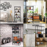 NChanmar 6-Tier Wire Shelving Unit Storage Shelves Metal Shelves 60"x23"x13" Heavy Duty Metal Storage Rack Wire Rack NSF Height Adjustable for Home Kitchen Bathroom Garage Shelving(Black) NChanmar