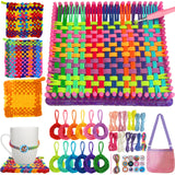 Weaving Loom for Kids and Adults, Arts and Crafts Potholder Loom Kit with 288 Colorful Loops, 2-in-1 Weaving Loom Kit for Girls Ages 5 6 7 8-12 13, DIY Weaving Kit Birthday Gifts for Beginners Bukicho