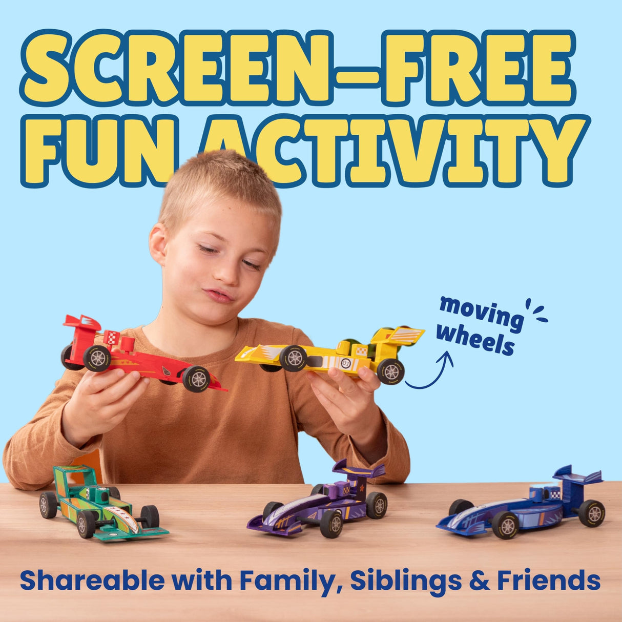 Build & Paint Your Own Wooden Cars-5 Unique & Easy Assemble Model Race Cars to Paint, DIY Arts & Crafts Activity Kit for Kids Boys, Painting Craft Kits, Build A Car Art Stuff for Ages 6 Year Old & Up BeadHub