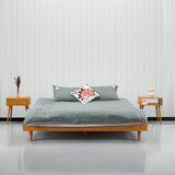 NTC Rustic Oak King Bed Frame – Solid Oak & Rubber Wood, Silent Slats, Effortless Assembly NTC