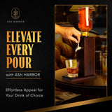 Countertop Liquor Dispenser for Home Bars – Wooden Whiskey Dispenser with Food-Safe All-Metal Valve – Bourbon Decanter & Whiskey Decanter for a Classy Presentation, Alcohol Gifts for Men by Ash Harbor Ash Harbor