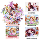 Jumbo Floor Puzzle for Kids,48 Piece Princess Large Jigsaw Puzzles,Puzzle for Toddler Ages 3-5,Preschool Educational Intellectual Development Toy Gift for Boys & Girls Ages 4-8 IFLOVE