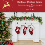 6.3FT Christmas 144 Branch Tips Cedar Garlands, Anna's Whimsy Seasonal Artificial Pine Cypress Greenery Garland, Christmas Decorations Holiday Indoor Outdoor Christmas Decor Winter Pine Garland Anna's Whimsy
