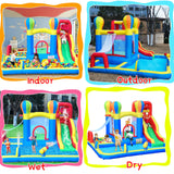 Baralir Inflatable Bounce House with Water Slide – Backyard Inflatable Water Park with 4 Sprinklers, 2 Splash Pools, Fits 5 Kids, Perfect for Summer Fun & Cooling Down Baralir