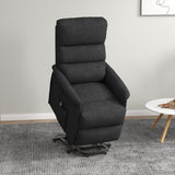 HOMCOM Power Lift Recliner Chair for Elderly, Easy Assembly, Fabric Lift Chair for Adults, Recliner Sofa with Remote Control, Side Pockets for Living Room, Black HOMCOM