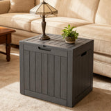 LubanNese Outdoor Storage Box, 35 Gallon Deck Box Waterproof, Resin Patio Storage Bin for Package Delivery, Patio Furniture Cushion, Garden Tools, Pool Accessories, Weatherproof, Black LubanNese