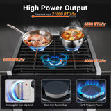 AMZCHEF 21 Inch RV Gas Range Stove 12V. Gas Range Oven for RV Use with 3 Burners, 1.77 Cu.Ft. Capacity Gas Oven, 28,100BTU, Open Flame Configuration, Knob work indicator, Heavy Duty Cast Iron Grates amzchef