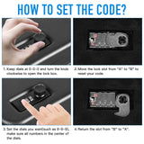 TENAMIC Pistol Safe, Portable Travel Gun Safe, Solid Steel Handgun Lock Box for Home, Gun Safes for Car, Black Tenamic