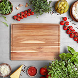 Large Acacia Wood Cutting Boards for Kitchen, 24 x 18 Inch Extra Large Wooden Cutting Board with Juice Groove, Reversible Butcher Block Cutting Board GlowSol