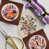 Wenqik 6 Pcs Wood Embroidery Hoop Frame Set 8 Inch Embroidery Hoops Wood Display Frame for Finished Cross Stitch or DIY Art Craft Sewing Ornaments (Without Hoops)(Square) Wenqik