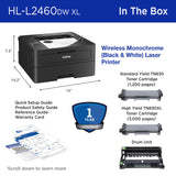 Brother HL-L2460DW XL Wireless Compact Monochrome Laser Printer with Duplex, Mobile Printing, Brother