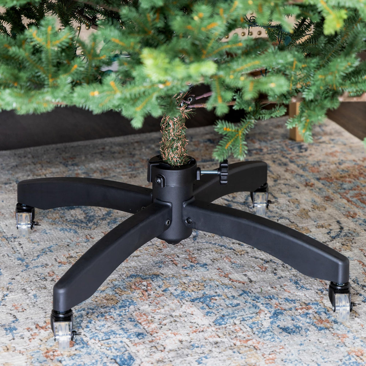 [Universal Rolling Christmas Tree Stand] - Adjustable to Fit Fake Trees Up to 9 Feet Tall | Tree Keeper TreeKeeper