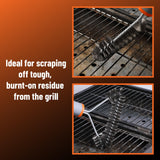UNCO- 3-Sided Grill Brush Stainless Steel, 12.2", BBQ Grill Brush for Outdoor Grill Cleaning Brush, BBQ Brush, BBQ Brushes for Grill Cleaner Brush, Grill Scraper for Outdoor Grill Brushes UNCO