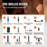 VEVOR Cat Litter Box Enclosure, Hidden Litter Box Furniture with 3 Storage Shelves, Wooden Cat Washroom Indoor, Large Cat House Cabinet Hidden Fit Most Litter Box, 33.5"L x 19.3"W x 58.7"H, Dark Brown VEVOR