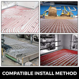 VEVOR Oxygen-Barrier PEX Tubing 300Ft Red 1/2 Inch Radiant Floor PEX Pipe Radiant Heat Floor Heating Plumbing Cold and Hot Water Tubing VEVOR