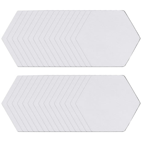 HARFINGTON 30pcs Sublimation Coasters Blanks 4 Inch Hexagon Shape Car Coasters Sublimation Blanks Heat Transfer Painting Cup Mat Pad for DIY Crafts Cup Coasters HARFINGTON