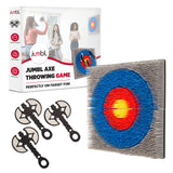Jumbl Wall-Mounted Axe Throwing Game Set – Bristle Target with Foam Axes for Bars, Basements, and Playrooms | Indoor Safe Play for Adults & Kids, Fun Wall Decor for Boys Rooms & Game Rooms Jumbl