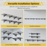 GarveeTech 2-Pack 1x6 ft Garage Wall Shelving Heavy Duty Wall Shelves Garage Storage Racks Wall Mounted Garage Shelves Floating Shelves, 600 LBS Load Capacity GarveeTech
