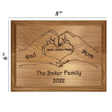 CHEERZEER CUSTOMIZE Family Wood Plaque With Heart - Custom Wood Gift for Christmas Family Mom Grandma, Christmas Wall Sign CHEERZEER CUSTOMIZE