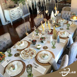 JEBBLAS Disposable Cloth Like Napkins, Built-in Flatware Pocket, Wedding Party Linen Feel White Napkin, Prefolded for Silverware,50 Count JEBBLAS