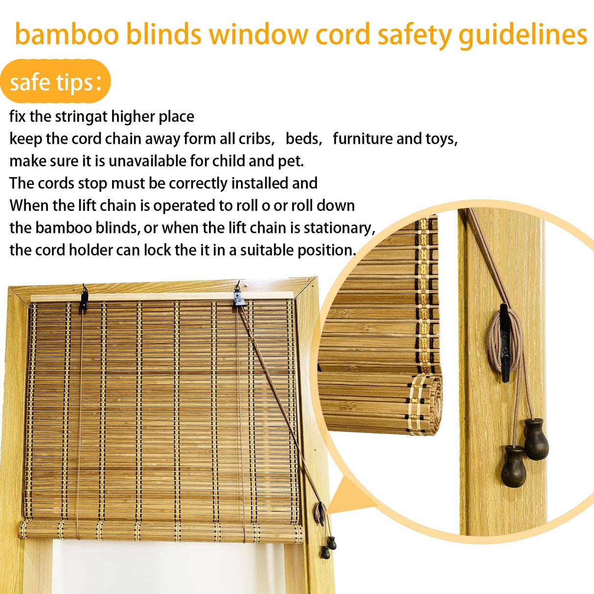 XiuXiu Bamboo Blinds Bamboo Shades Roman Bamboo Curtains Roller Shades for Interior Windows Roll Up Blinds Indoor Outdoor Patio A 32" W x 48" H XiuXiu
