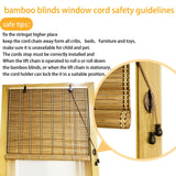 XiuXiu Bamboo Blinds Bamboo Shades Roman Bamboo Curtains Roller Shades for Interior Windows Roll Up Blinds Indoor Outdoor Patio A 40" W x 63" H XiuXiu