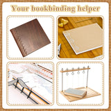 Maysing 24 Pcs Book Binding Kits Bookbinding Tools Bookbinding Sewing Frame Set Hand Bookbinding Supplies with Awl Bone Folder Paper Creaser Glue Brush Curved Needles Wax Thread for Handmade DIY Craft Maysing