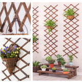 Wooden Lattice Panels for Outside 4Pack, 75"x11.8" Expandable Wood Lattice Fence Wall Garden Trellis Frame for Climbing Plants Outdoor Vine Ivy Rose Patio Room Decorative Avalution