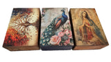 RK Collections Spiritual Tree of Life Wooden Jewelry Box for Keepsake | Trinket Box Case/Holder for Home Decor Gifts | 6.5" x 4.3" x 2.3". (7TOLS) RK Collections