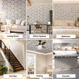 JAMELO Self-Adhesive Acoustic Panels, 10 Pack Wood Grain Sound Proof Acoustic Foam, High Density Hexagon Wood Slat Panels, 3D Sound Absorbing Wall Panels for Home Studio Office Decor Noise Reduction JAMELO