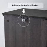 UpWiew Tilt Out Trash Cabinet Wooden, Single Door 10 Gallons, Espresso Finish+Black Top Panel UpWiew