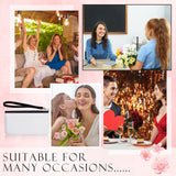 Sweetude Sublimation Wallet Leather Zipper Blank Card Holder Bag Women's Travel Clutch Wristband DIY Craft for Women Gift Office Travel Work Supplies (4 Pcs) Sweetude