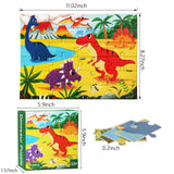 Puzzles for Kids Ages 3-5, 4-8,24 Piece Dinosaur Jigsaw Puzzles for Toddler Children Learning Educational Puzzles 4 5 6 Year Toys for Boys and Girls TPQKA