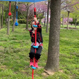 Lily's Things Climbing Rope for Kids | Ninja Warrior Accessories for Slackline Obstacle Course | Attach to Most Home Playground Equipment Sets | Ninja Slackline Accessories | 6Ft Long | 5 Foot Holds Lily's Things