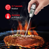 ThermoPro TP-02S Instant Read Meat Thermometer Digital Cooking Food Thermometer with Super Long Probe for Grill Candy Kitchen BBQ Smoker Oven Oil Milk Yogurt Temperature ThermoPro