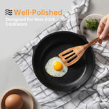 KARRYOUNG Acacia Wood Spoons for Cooking Set of 6, Wooden Cooking Utensil Set, Wooden Spatula, Slotted & Pasta Spoon, Solid Wood Cooking Spoons KARRYOUNG