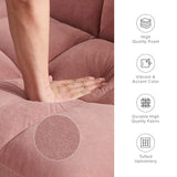 mopio Aaron Couch, Small Sofa, Futon, Sofa Bed, Sleeper Sofa, Loveseat, Mid Century Modern Futon Couch, Sofa Cama, Couches for Living Room, Bedroom (Old Rosa, Velvet) mopio