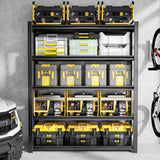 Welfiya 72" H Garage Shelving,5-Tier Heavy Duty Shelving Unit,3000LBS Adjustable Metal Storage Shelves,Storage Rack Units for Industrie,Shed,Warehouse,Basement,Black,48" W x 24" D x 72" H Welfiya