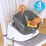 Ingenuity SmartClean Toddler Booster Seat for Kitchen Chair – Lightweight for on-the-go, Easy-Clean, 3-Point Harness Strap – Booster Seat for Dining Table, Slate Ingenuity