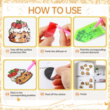 INCOK Refrigerator Diamond Art Magnets - 12 PCS DIY Diamond Painting Fridge Magnets with Cute Hamburg Fries Pizza Popcorn Sandwich Cake Pattern Fast Food Home Decors Birthday Gift for Adults Beginners INCOK