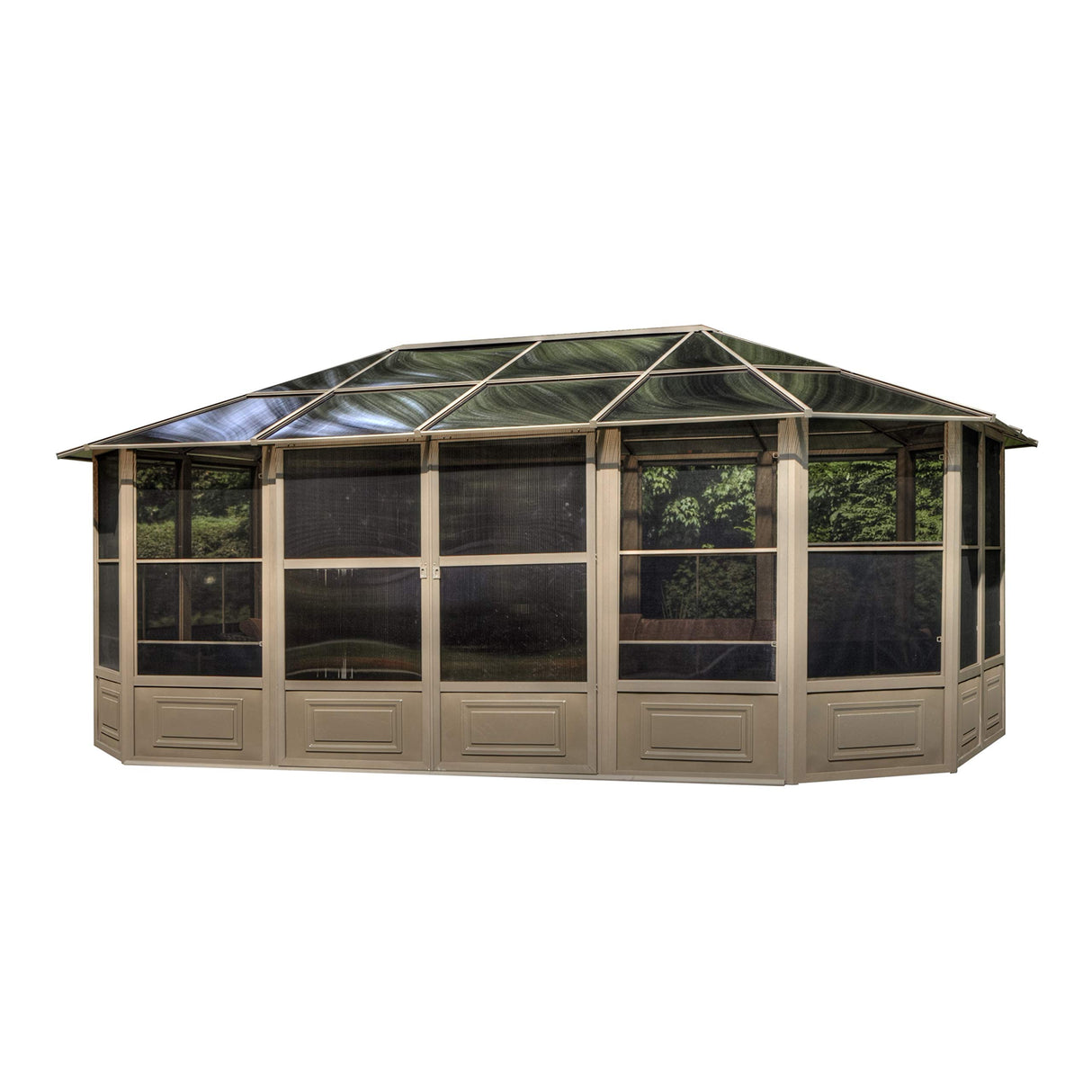 Gazebo Penguin Florence Solarium 12 Ft. x 18 Ft. in Sand Gazebo Penguin