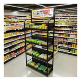 BFECGDXT 4-Tier Metal Shelving Unit, Supermarket Heavy Duty Garage Standing Shelf, Stores Storage Rack Retail Display Racks, for Home Kitchen and Warehouse, W 31.4" x H 67" BFECGDXT